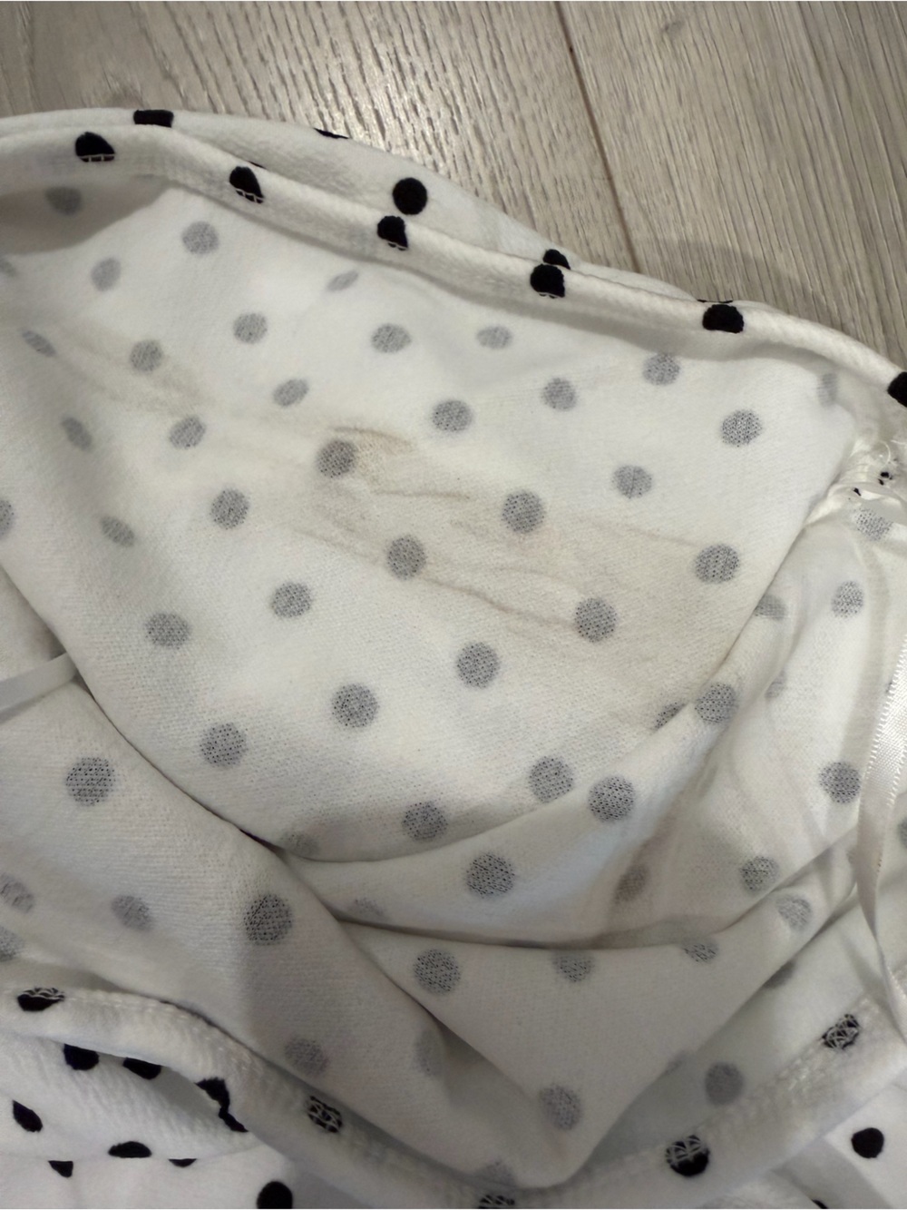Strapless White Polka Dot Maxi Dress - XS - Picture 8 of 9
